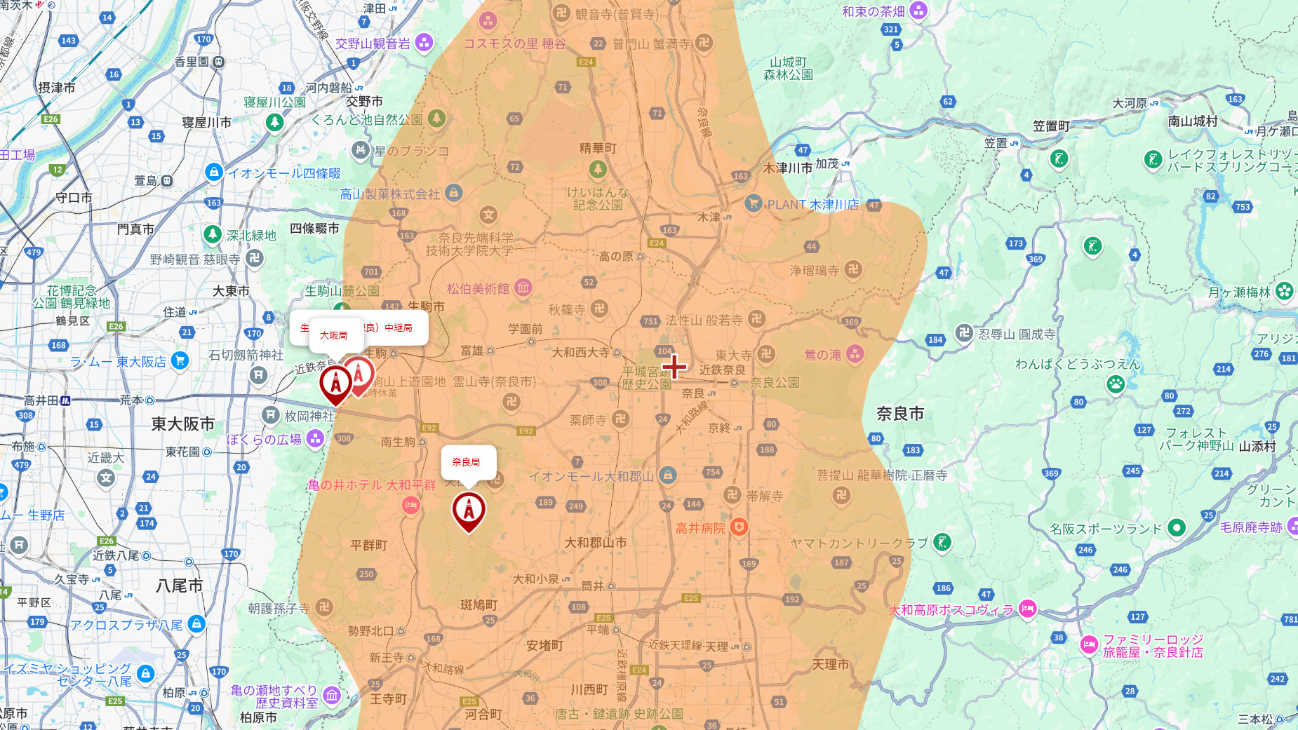 奈良市のテレビ電波事情